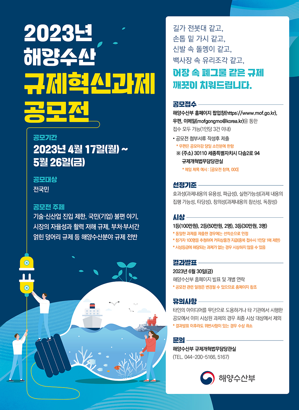 2023년 해양수산 규제혁신과제 공모전
