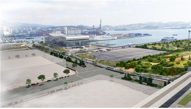 북항과 원도심을 연결하는 보행데크 건설공사 착공