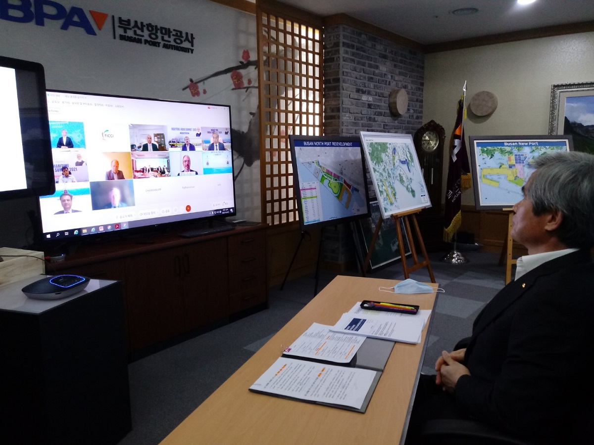 부산항만공사 남기찬 사장, 인도 최대 해운·항만 컨퍼런스, 「Maritime India Summit 2021」에 연사로 나서 부산항 홍보