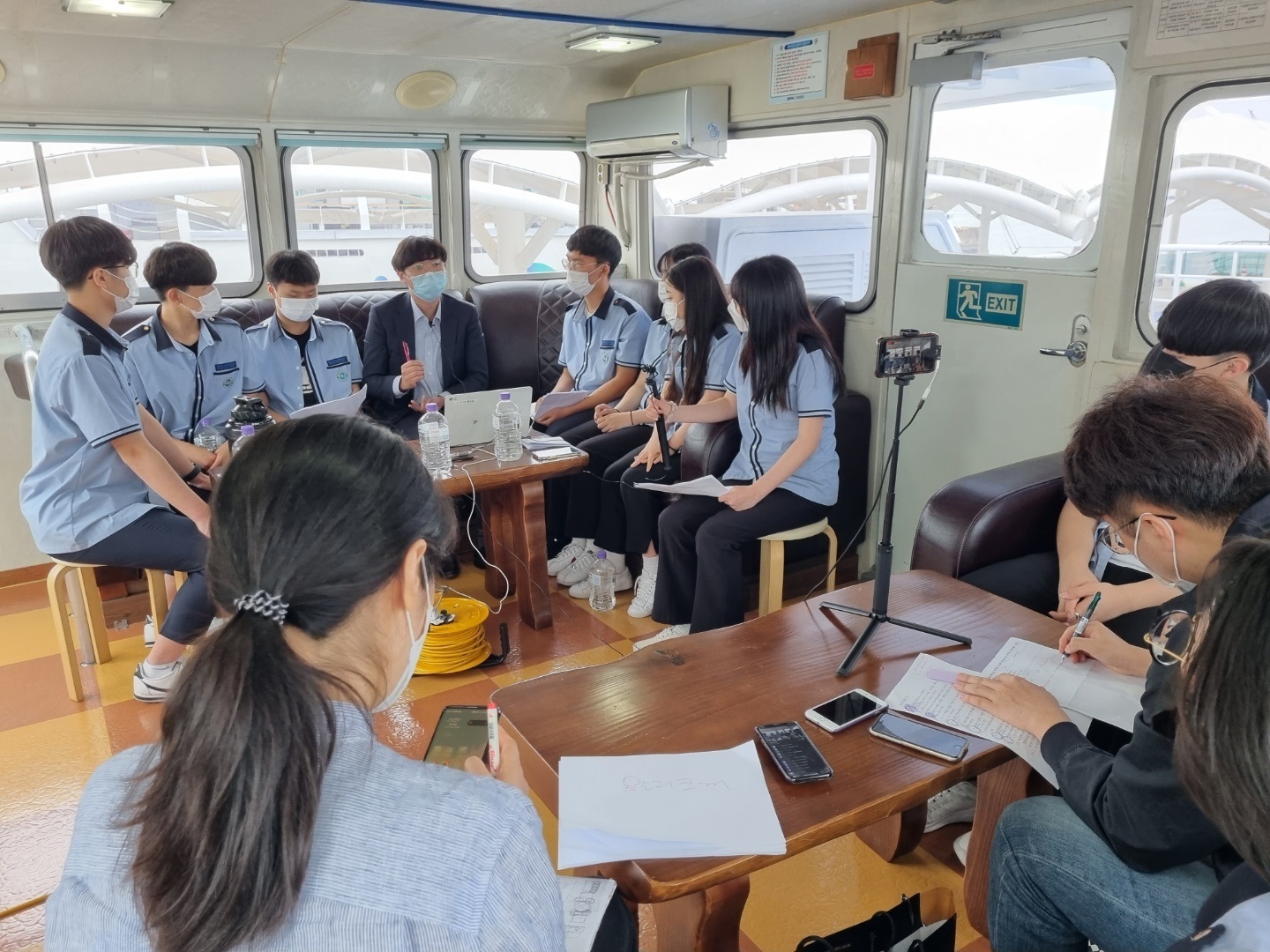 부산항만공사, 해상에서 온택트로 부산항 현장교육 실시