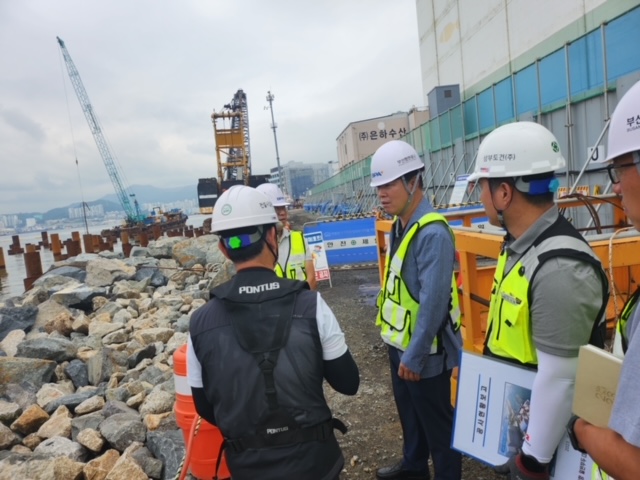 부산항만공사, 집중호우 이후 건설현장 안전 점검