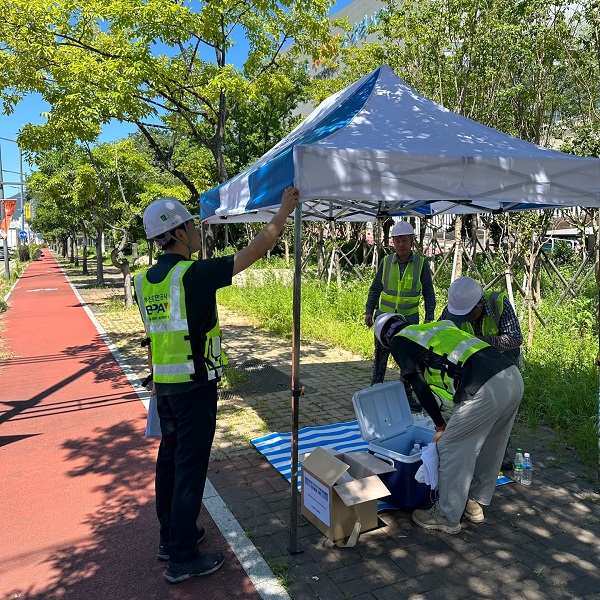 BPA, 북항 재개발 현장 근로자 온열질환 예방 위한 안전점검 실시