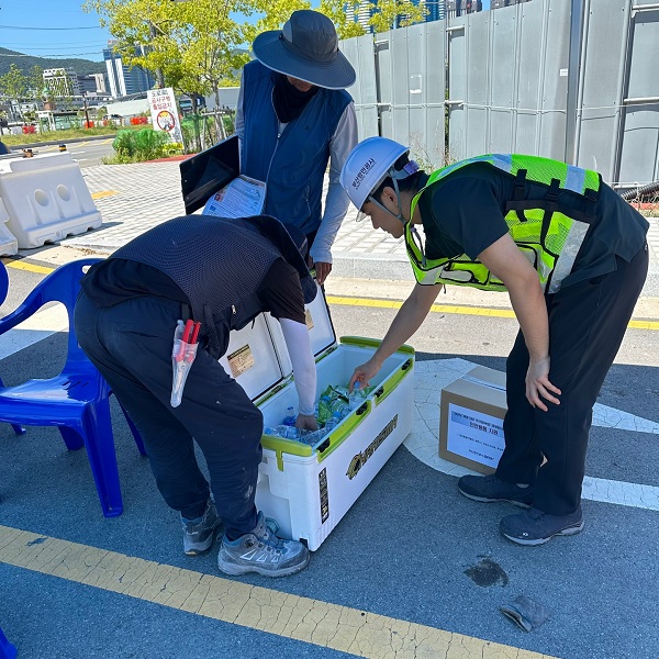 BPA, 북항 재개발 현장 근로자 온열질환 예방 위한 안전점검 실시